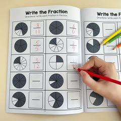Math Practice Worksheets for Kids Learning Fractions