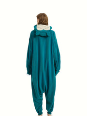 Animal Hooded Button Up Cosplay Jumpsuit