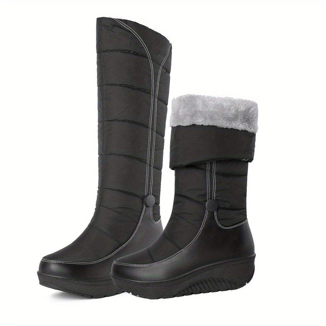 Women's Winter Warm Waterproof Snow Boots Soft High Top Shoes