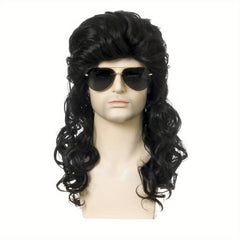 Men's Long Curly Hair Halloween Cosplay Wig