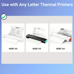 Odaro Thermal Printer Paper 8.5 x 11 US Letter Size 100 Sheets