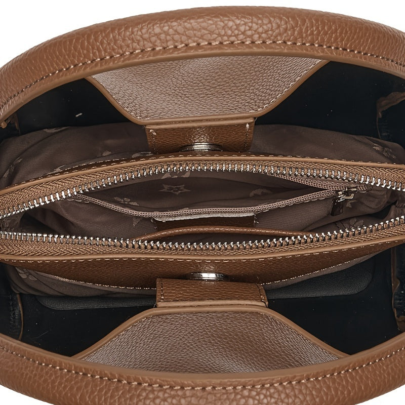 ZOOLER Women's Leather Bucket Shoulder Bag Brown Handbag
