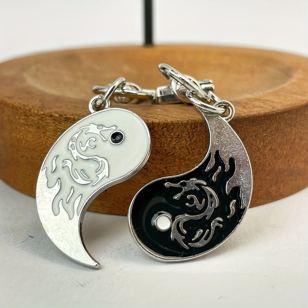Tai Chi Pendant Keychain Set, Creative Decoration for Keys, Backpacks, Wallets