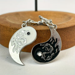Tai Chi Pendant Keychain Set, Creative Decoration for Keys, Backpacks, Wallets