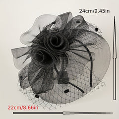Women Flower Headband Head Piece Bridal Hat Wedding Derby Church Accessories