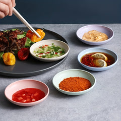 5pcs Colorful Snack Plates for Camping Picnic and BBQ