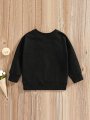Toddler Girls Letter Print Sweatshirt, Long Sleeve
