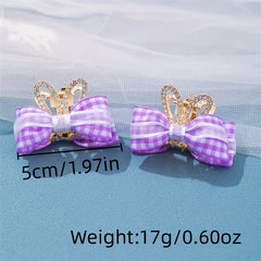 Children's Butterfly Bow Rabbit Ear Crown Hair Clip