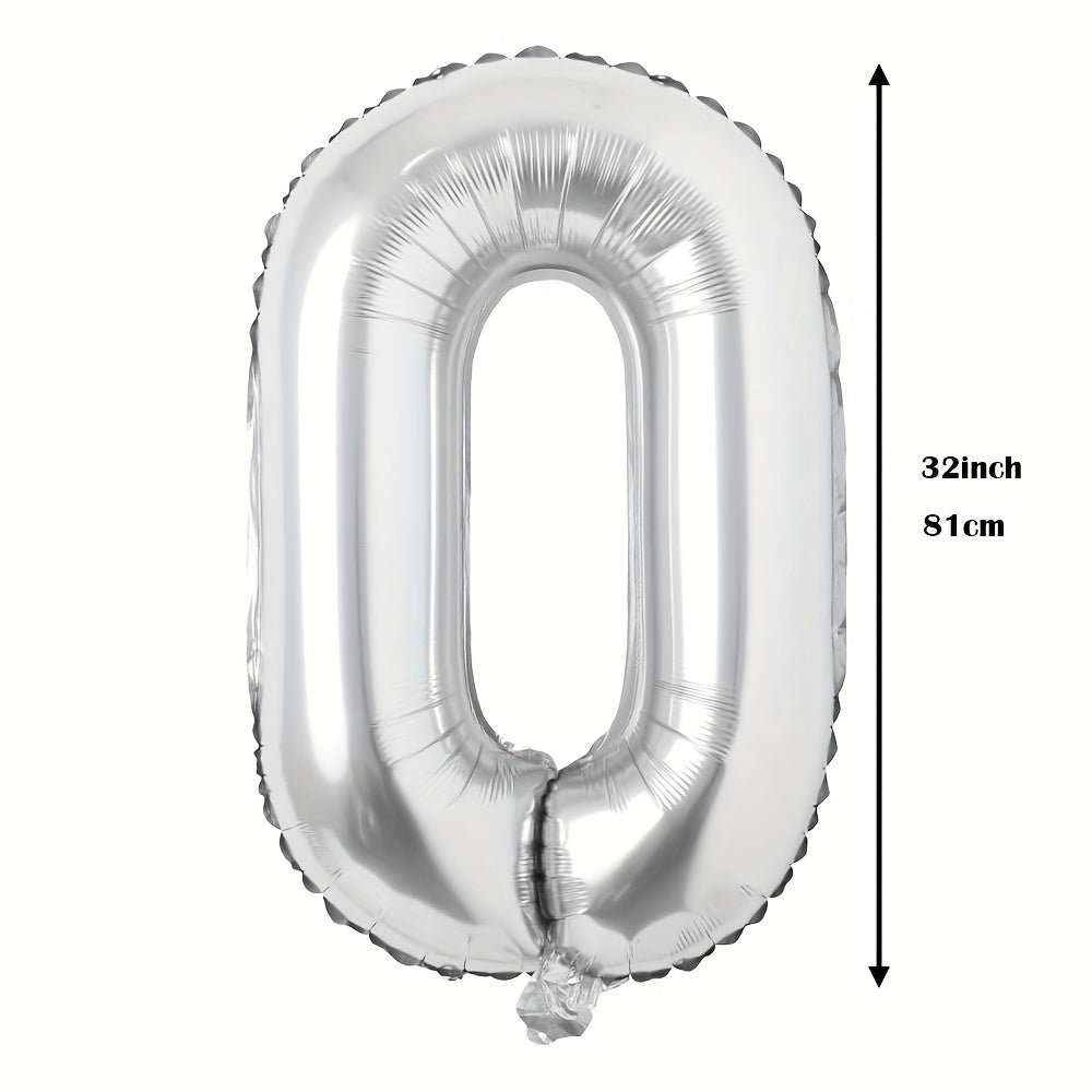 1pc 81 28 Cm Silvery Letter Balloons Foil Mylar Party Decor