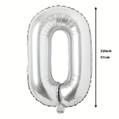 1pc 81 28 Cm Silvery Letter Balloons Foil Mylar Party Decor