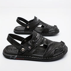 Men's Slip On Beach Sandals Solid Casual Shoes