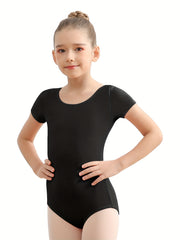 Solid Cotton Ballet Leotard for Kids