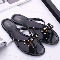 Women's Bowknot Sandals Open Toe Summer Beach Slides