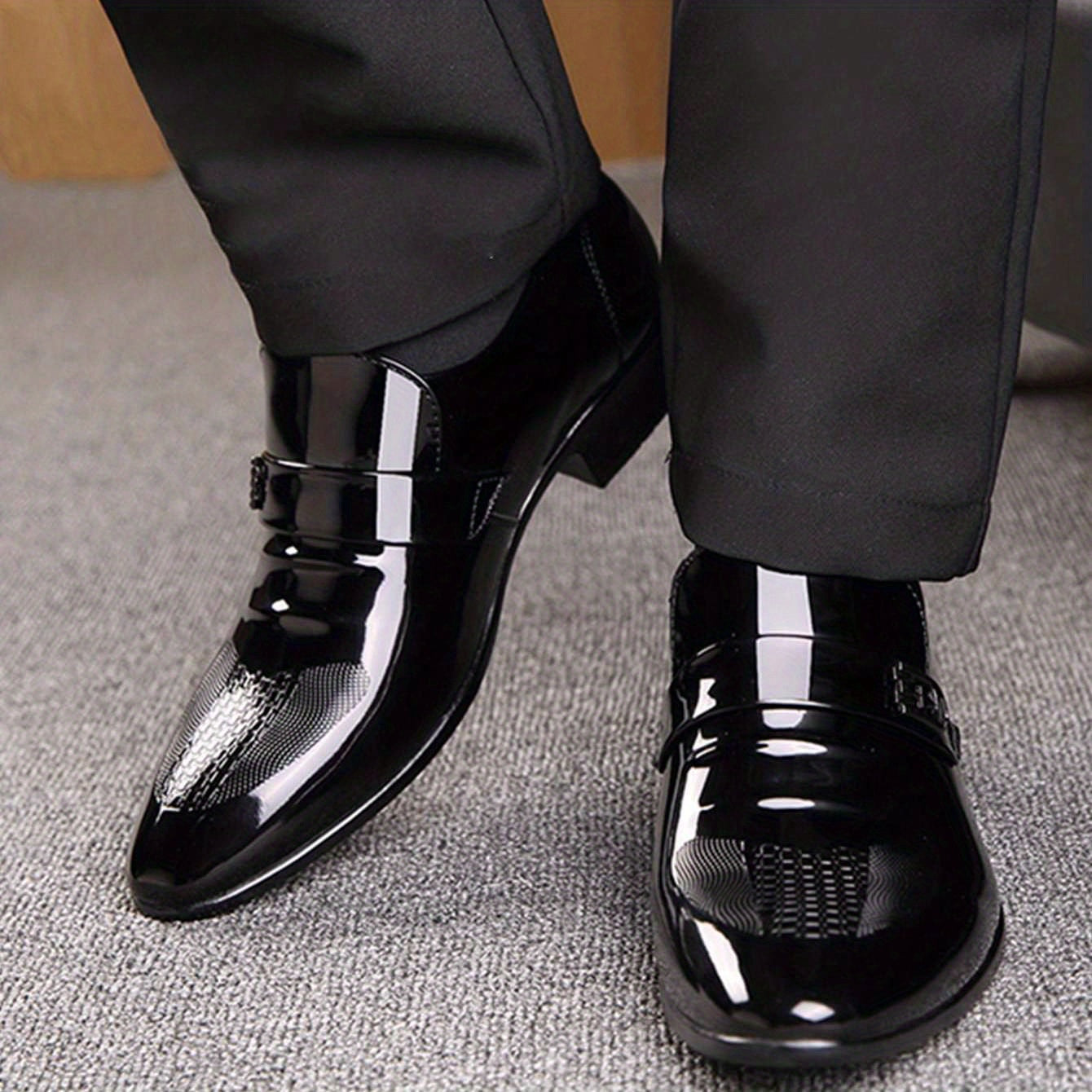Men's Pointed Toe Formal Slip On Shoes for Business