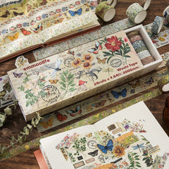 24pcs Plants Pattern Bronzing Washi Tapes Golden Foil Masking Tapes