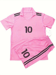 2pc Boys Sports Training Outfit Casual Quick drying T shirt&Shorts&Socks