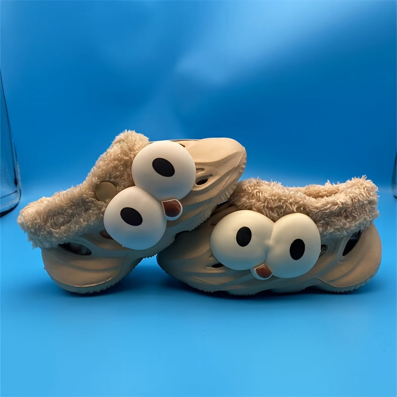 Boys' Cartoon Plus Fleece House Shoes Non Slip Soft Bottom
