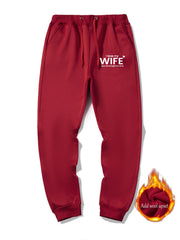 Men's Casual Winter Alphabet Print Jogger Pants