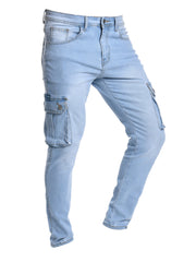 Men's Slim Fit Distressed Jeans with Pocket