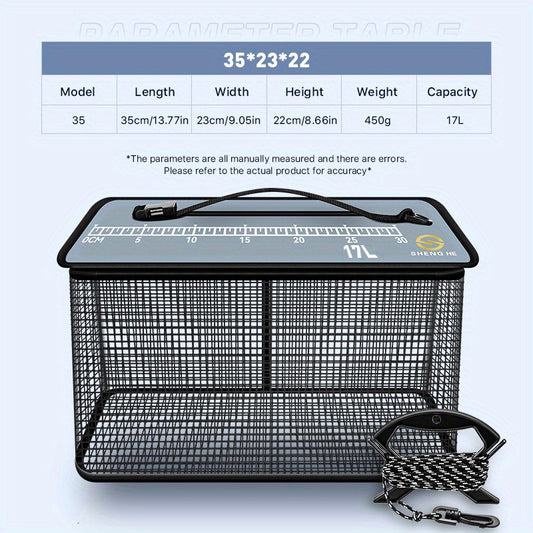 Portable Collapsible Fishing Basket with Quick Drying Technology