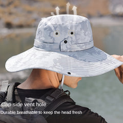 Waterproof Fishing Hat with Large Brim, Outdoor Sunscreen Cap