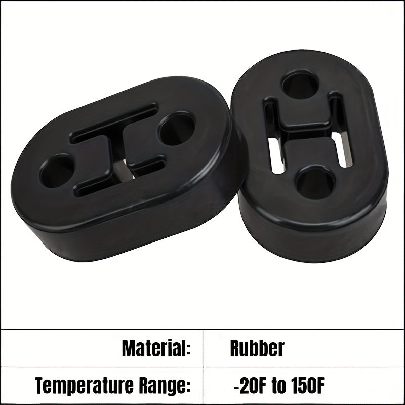 4pcs Universal Rubber Exhaust Hanger Muffler 2 Hole 0.47in Insulator Support