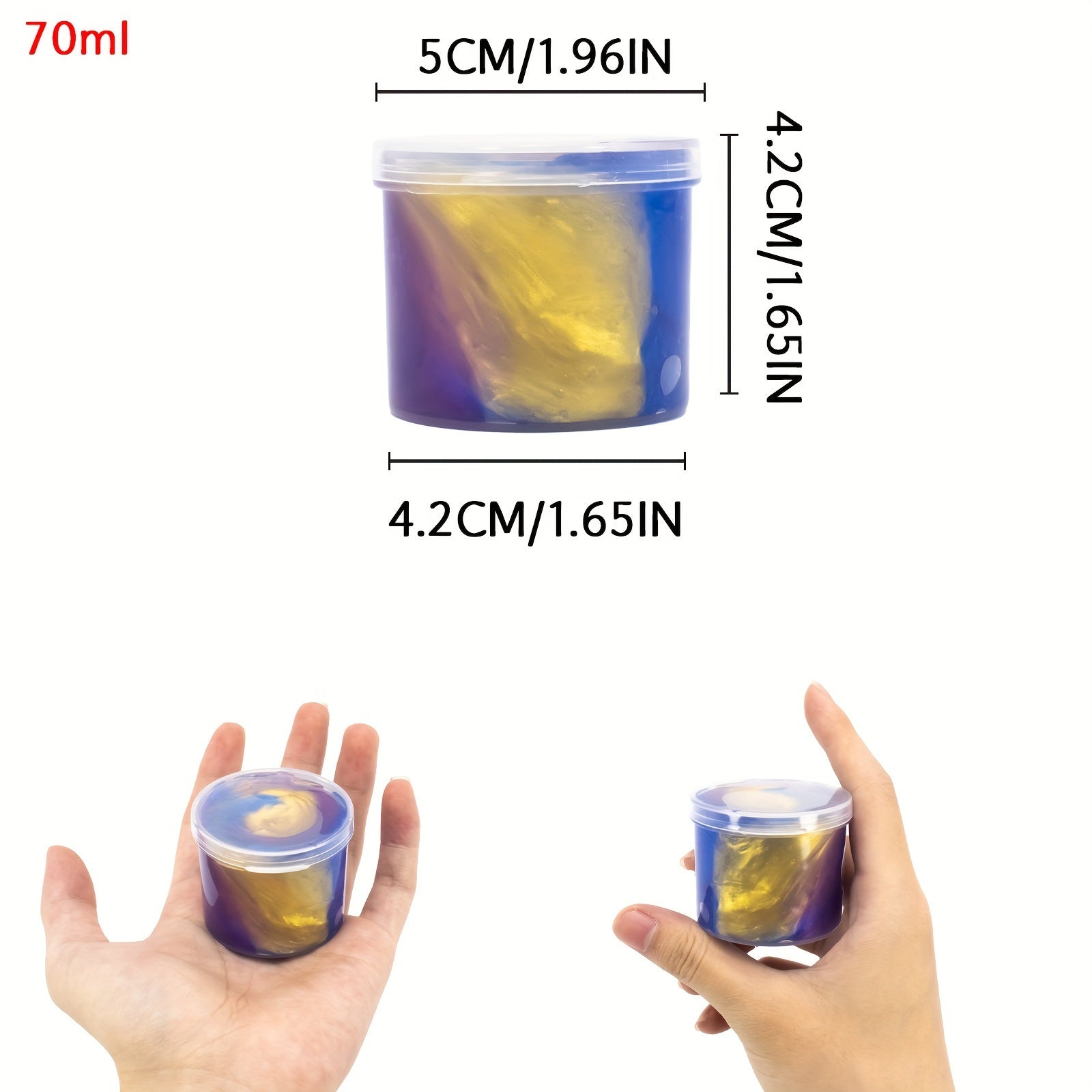 70ml Colorful Crystal Slime Putty Toy Set Non Toxic Pearlized Bouncy Mud