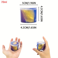 70ml Colorful Crystal Slime Putty Toy Set Non Toxic Pearlized Bouncy Mud