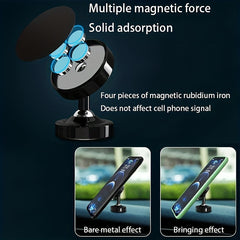 Car Phone Holder Strong Magnet 360 Rotation Dashboard Mount