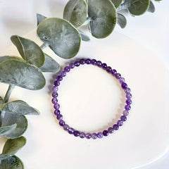 Amethyst Single Circle Bracelet Natural Stone Bracelet