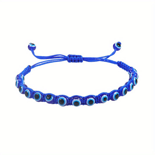 Outdoor Devil's Eye Braided Bracelet Adjustable Eye Amulet Hand Jewelry