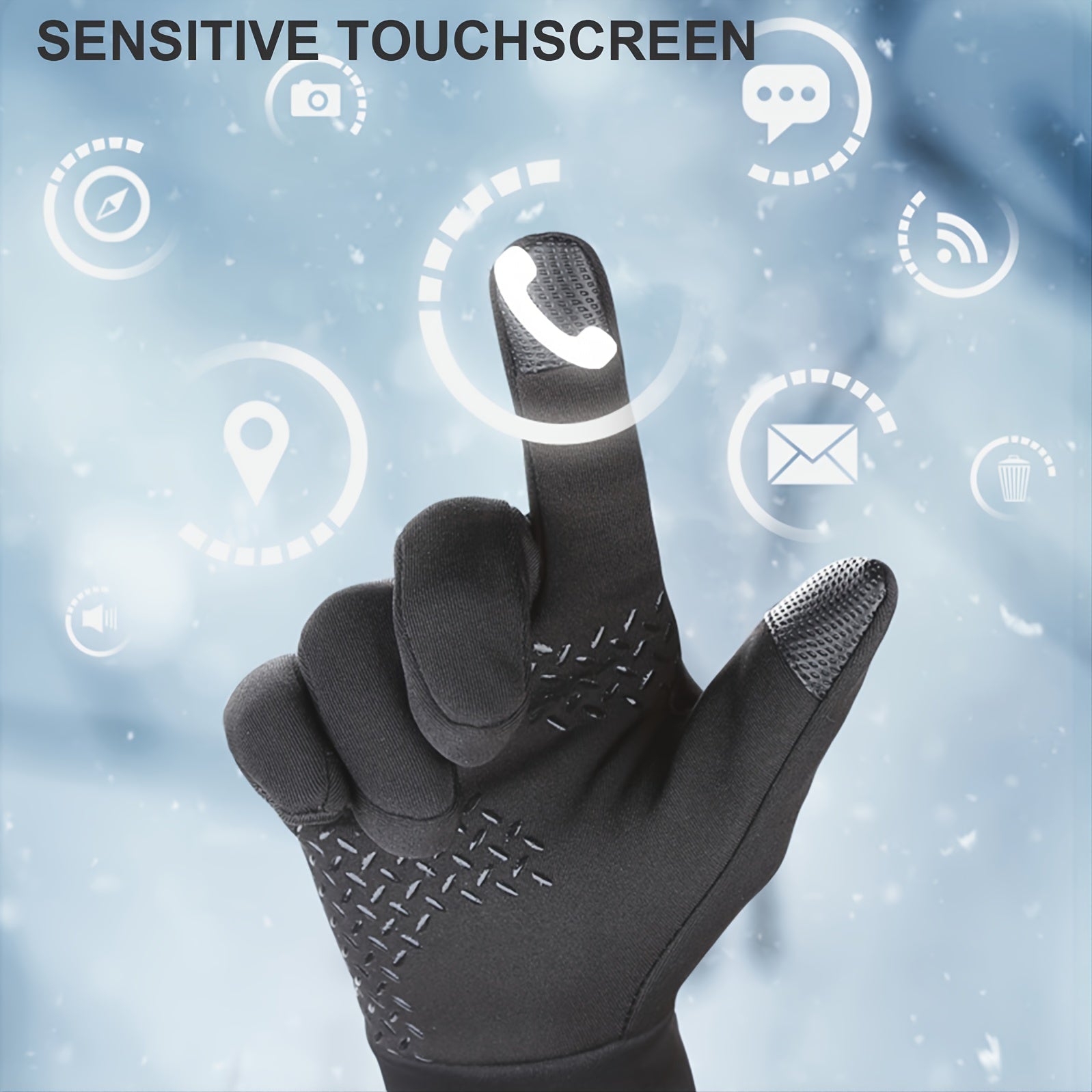 Windproof Touch Screen Fleece Gloves for Men and Women