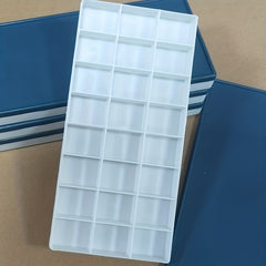 24 Frames Plastic Paint Holder Palette with Rubber Lid for Artists