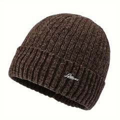Winter Velvet Knitted Hat with Ear Protection for Outdoor Cycling Skiing