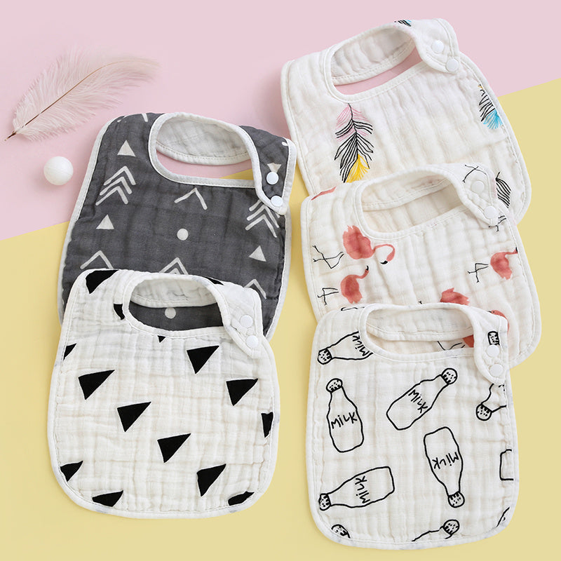 Soft 6 Layer Gauze Bib for Newborns