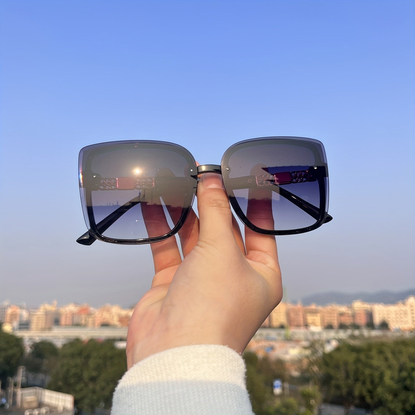 Polarized Women's Cycling Sunglasses Anti UV Protection Retro Square Style