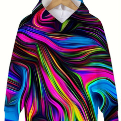 Rainbow Graphic Hooded Sweatshirt for Boys Girls