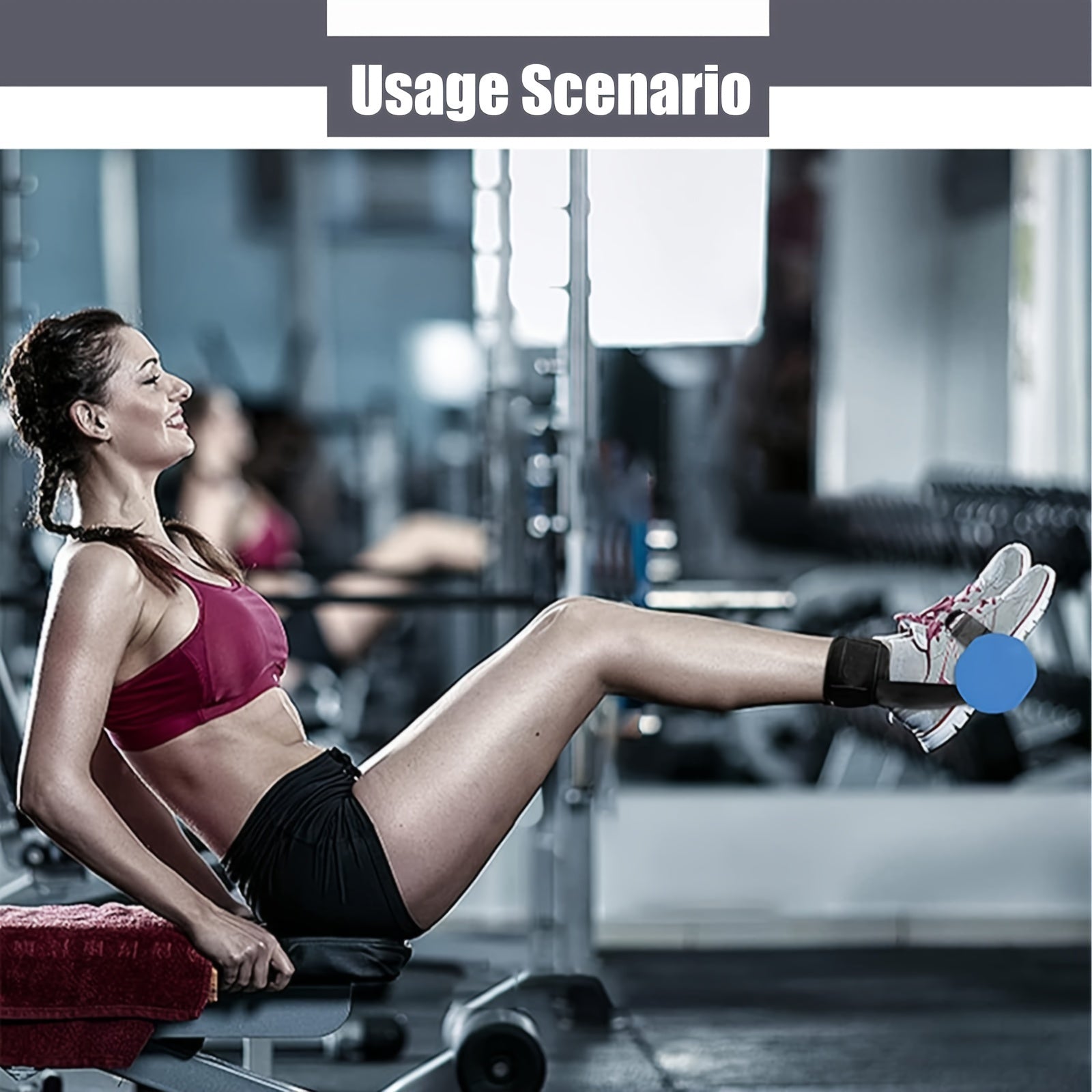 Adjustable Ankle Strap For Cable Machine D Ring Ankle Cuffs Gym Workout Exercise