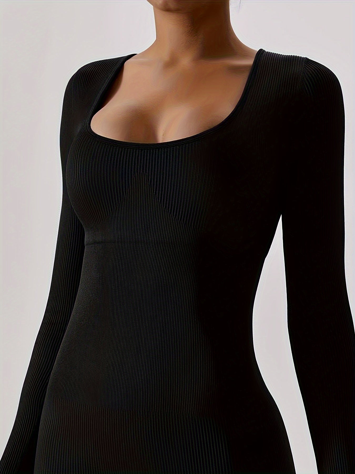 Seamless Yoga Bodysuit Long Sleeve Activewear