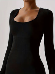 Seamless Yoga Bodysuit Long Sleeve Activewear