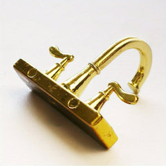 1:12 Dollhouse Kitchen/Bathroom Faucet Metal Finish Golden Silvery DIY M