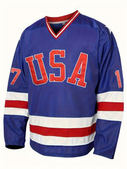 Men's Ice Hockey Jersey Classic Vintage Panel Shirt