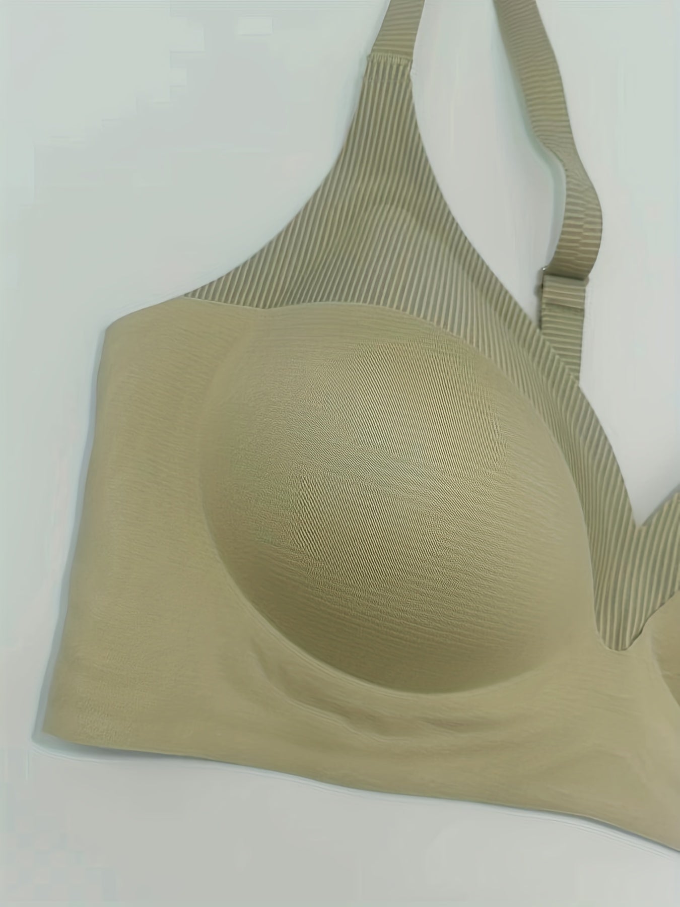 Striped Wireless Push Up Bra - Comfy & Breathable