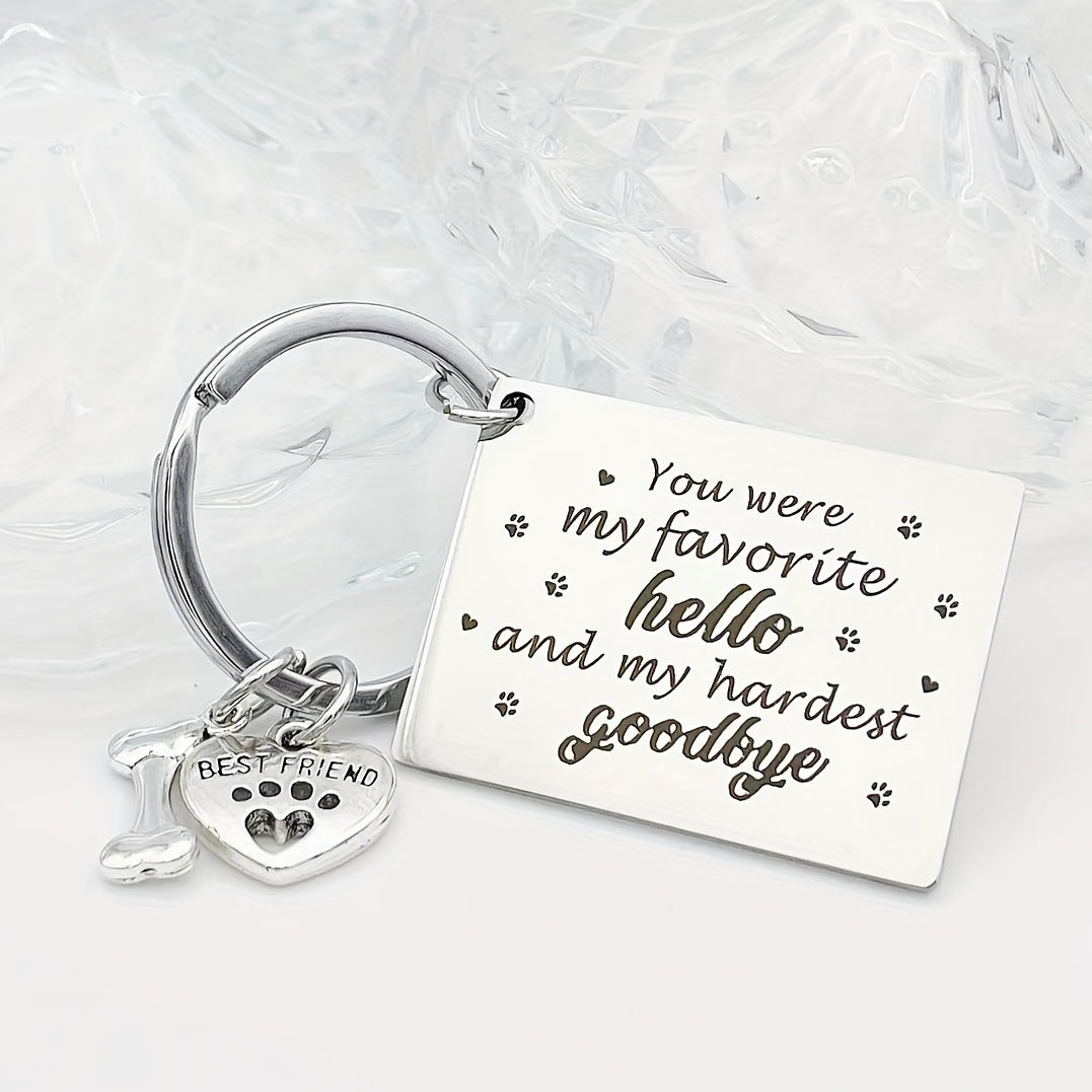 Pet Memorial Keychain Heartfelt Loss of Pet Gift