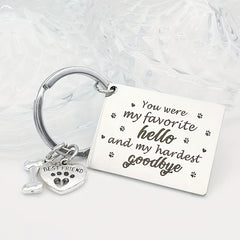 Pet Memorial Keychain Heartfelt Loss of Pet Gift