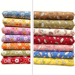 7pcs Ditsy Floral Pattern Cotton Cloth for DIY Patchwork Doll Clothes