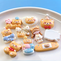10pcs Mixed DIY Girl Bear Ice Cream Jewelry Hair Accessories