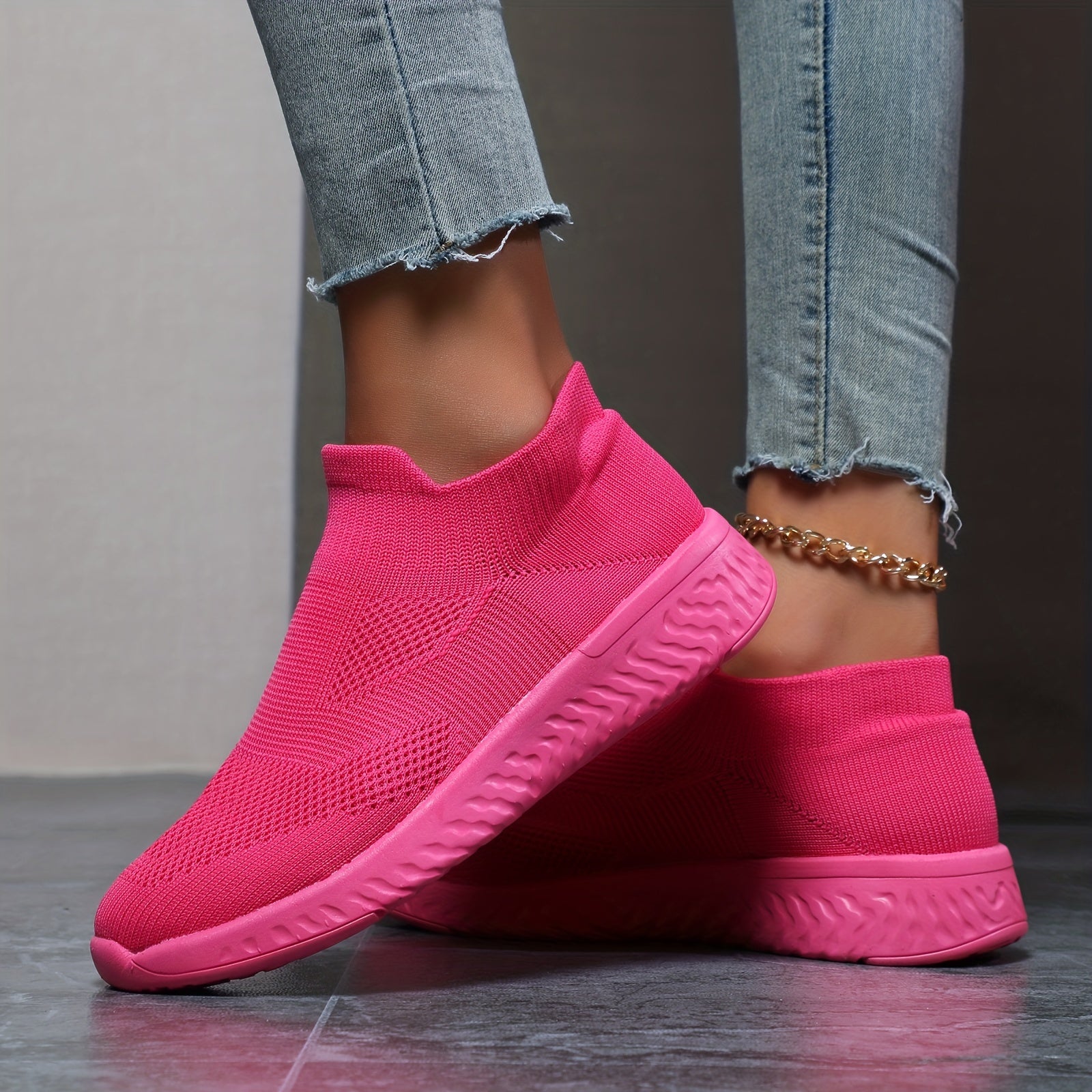 Women's Solid Outdoor Shoes Breathable Running Casual Sports Shoes