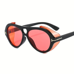 Steampunk Tinted Lens Top Bar Sunglasses UV400