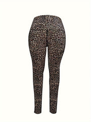 Leopard Print High Rise Skinny Gym Leggings